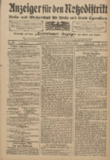 Anzeiger f&uuml;r den Netzedistrikt Kreis- und Wochenblatt f&uuml;r den Kreis und Stadt Czarnikau 1909.10.26 Jg.57 Nr125