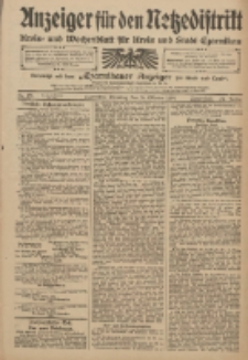 Anzeiger für den Netzedistrikt Kreis- und Wochenblatt für den Kreis und Stadt Czarnikau 1909.10.26 Jg.57 Nr125