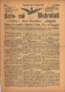 Kreis- und Wochenblatt f&uuml;r den Kreis Czarnikau: Anzeiger f&uuml;r Czarnikau, Sch&ouml;nlanke, Filehne, Kreuz, und Umgegend. 1895.01.10 Jg.43 Nr4