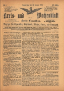 Kreis- und Wochenblatt f&uuml;r den Kreis Czarnikau: Anzeiger f&uuml;r Czarnikau, Sch&ouml;nlanke, Filehne, Kreuz, und Umgegend. 1895.01.17 Jg.43 Nr7