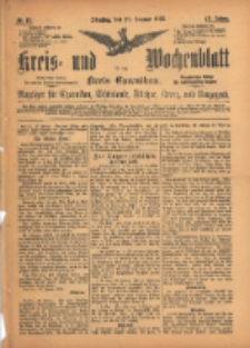Kreis- und Wochenblatt für den Kreis Czarnikau: Anzeiger für Czarnikau, Schönlanke, Filehne, Kreuz, und Umgegend. 1895.01.29 Jg.43 Nr12