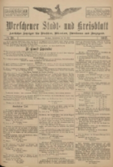 Wreschener Stadt und Kreisblatt: amtlicher Anzeiger f&uuml;r Wreschen, Miloslaw, Strzalkowo und Umgegend 1917.05.26 Nr70