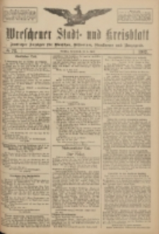Wreschener Stadt und Kreisblatt: amtlicher Anzeiger f&uuml;r Wreschen, Miloslaw, Strzalkowo und Umgegend 1917.06.02 Nr73