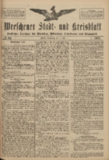 Wreschener Stadt und Kreisblatt: amtlicher Anzeiger f&uuml;r Wreschen, Miloslaw, Strzalkowo und Umgegend 1917.06.28 Nr84