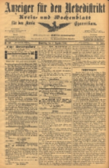 Anzeiger für den Netzedistrikt Kreis- und Wochenblatt für den Kreis Czarnikau 1904.12.08 Jg.52 Nr143