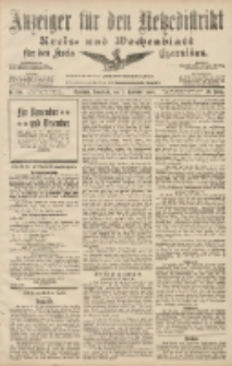 Anzeiger f&uuml;r den Netzedistrikt Kreis- und Wochenblatt f&uuml;r den Kreis Czarnikau 1907.11.02 Jg.55 Nr129