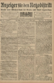Anzeiger f&uuml;r den Netzedistrikt Kreis- und Wochenblatt f&uuml;r den Kreis und Stadt Czarnikau 1908.03.03 Jg.56 Nr27
