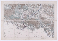 Administrativ Karte von den k&ouml;nigreichnen Galizien und Lodomerien mit dem Grossherzogthume Krakau und den Herzogth&uuml;mern Auschwitz, Zator und Bukowina in 60 Bl&auml;ttern. , Seiner keiserlichen Hoheit dem durchlauchtigsten Erzherzog Carl Ludwig in tiefster Ehrfurch gewidmet von Carl Kummerer Ritter von Kummersberg k.k. Hauptmann. Bl.27 , Umgebung von Alt- und Neu Sandec Łącko, Krościenko und Piwniczna.