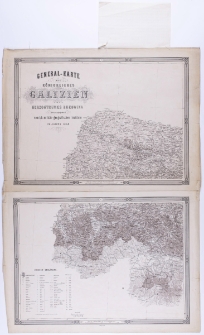 General-Karte des K&ouml;nigreiches Galizien und des Herzogthumes Bukowina herausgegeben vom K. K. Milit&auml;r-geographischen Institute im Jahre 1868.