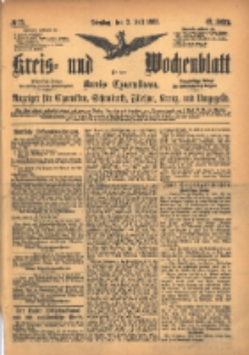 Kreis- und Wochenblatt f&uuml;r den Kreis Czarnikau: Anzeiger f&uuml;r Czarnikau, Sch&ouml;nlanke, Filehne, Kreuz, und Umgegend. 1895.07.02 Jg.43 Nr75