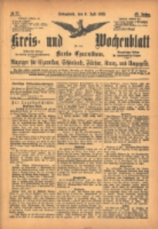 Kreis- und Wochenblatt für den Kreis Czarnikau: Anzeiger für Czarnikau, Schönlanke, Filehne, Kreuz, und Umgegend. 1895.07.06 Jg.43 Nr77