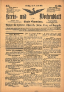 Kreis- und Wochenblatt f&uuml;r den Kreis Czarnikau: Anzeiger f&uuml;r Czarnikau, Sch&ouml;nlanke, Filehne, Kreuz, und Umgegend. 1895.07.09 Jg.43 Nr78