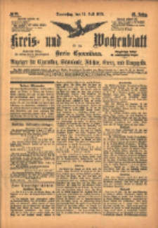 Kreis- und Wochenblatt f&uuml;r den Kreis Czarnikau: Anzeiger f&uuml;r Czarnikau, Sch&ouml;nlanke, Filehne, Kreuz, und Umgegend. 1895.07.11 Jg.43 Nr79