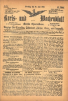Kreis- und Wochenblatt f&uuml;r den Kreis Czarnikau: Anzeiger f&uuml;r Czarnikau, Sch&ouml;nlanke, Filehne, Kreuz, und Umgegend. 1895.07.16 Jg.43 Nr81