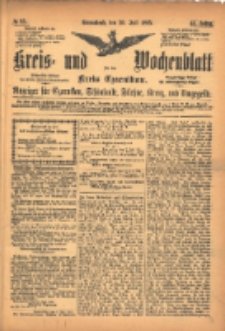 Kreis- und Wochenblatt f&uuml;r den Kreis Czarnikau: Anzeiger f&uuml;r Czarnikau, Sch&ouml;nlanke, Filehne, Kreuz, und Umgegend. 1895.07.20 Jg.43 Nr83