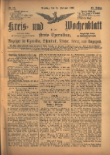 Kreis- und Wochenblatt für den Kreis Czarnikau: Anzeiger für Czarnikau, Schönlanke, Filehne, Kreuz, und Umgegend. 1895.02.12 Jg.43 Nr18