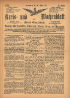 Kreis- und Wochenblatt f&uuml;r den Kreis Czarnikau: Anzeiger f&uuml;r Czarnikau, Sch&ouml;nlanke, Filehne, Kreuz, und Umgegend. 1895.03.16 Jg.43 Nr32