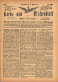 Kreis- und Wochenblatt f&uuml;r den Kreis Czarnikau: Anzeiger f&uuml;r Czarnikau, Sch&ouml;nlanke, Filehne, Kreuz, und Umgegend. 1895.03.21 Jg.43 Nr34