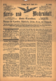 Kreis- und Wochenblatt für den Kreis Czarnikau: Anzeiger für Czarnikau, Schönlanke, Filehne, Kreuz, und Umgegend. 1895.04.30 Jg.43 Nr50