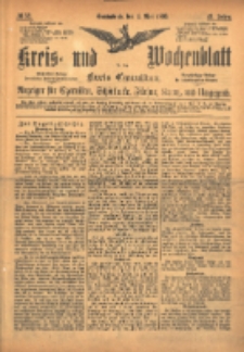 Kreis- und Wochenblatt f&uuml;r den Kreis Czarnikau: Anzeiger f&uuml;r Czarnikau, Sch&ouml;nlanke, Filehne, Kreuz, und Umgegend. 1895.05.04 Jg.43 Nr52