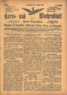 Kreis- und Wochenblatt f&uuml;r den Kreis Czarnikau: Anzeiger f&uuml;r Czarnikau, Sch&ouml;nlanke, Filehne, Kreuz, und Umgegend. 1895.05.07 Jg.43 Nr53