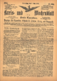 Kreis- und Wochenblatt f&uuml;r den Kreis Czarnikau: Anzeiger f&uuml;r Czarnikau, Sch&ouml;nlanke, Filehne, Kreuz, und Umgegend. 1895.05.09 Jg.43 Nr54