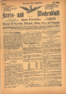 Kreis- und Wochenblatt f&uuml;r den Kreis Czarnikau: Anzeiger f&uuml;r Czarnikau, Sch&ouml;nlanke, Filehne, Kreuz, und Umgegend. 1895.05.11 Jg.43 Nr55