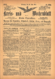 Kreis- und Wochenblatt f&uuml;r den Kreis Czarnikau: Anzeiger f&uuml;r Czarnikau, Sch&ouml;nlanke, Filehne, Kreuz, und Umgegend. 1895.05.14 Jg.43 Nr56