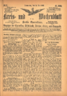Kreis- und Wochenblatt für den Kreis Czarnikau: Anzeiger für Czarnikau, Schönlanke, Filehne, Kreuz, und Umgegend. 1895.05.16 Jg.43 Nr57