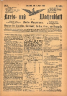 Kreis- und Wochenblatt f&uuml;r den Kreis Czarnikau: Anzeiger f&uuml;r Czarnikau, Sch&ouml;nlanke, Filehne, Kreuz, und Umgegend. 1895.05.18 Jg.43 Nr58