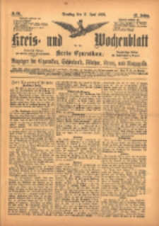 Kreis- und Wochenblatt für den Kreis Czarnikau: Anzeiger für Czarnikau, Schönlanke, Filehne, Kreuz, und Umgegend. 1895.06.11 Jg.43 Nr66