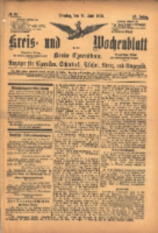 Kreis- und Wochenblatt f&uuml;r den Kreis Czarnikau: Anzeiger f&uuml;r Czarnikau, Sch&ouml;nlanke, Filehne, Kreuz, und Umgegend. 1895.06.18 Jg.43 Nr69