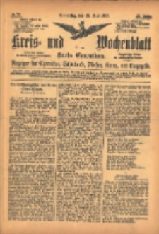 Kreis- und Wochenblatt f&uuml;r den Kreis Czarnikau: Anzeiger f&uuml;r Czarnikau, Sch&ouml;nlanke, Filehne, Kreuz, und Umgegend. 1895.06.20 Jg.43 Nr70