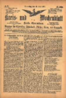 Kreis- und Wochenblatt für den Kreis Czarnikau: Anzeiger für Czarnikau, Schönlanke, Filehne, Kreuz, und Umgegend. 1895.06.20 Jg.43 Nr70