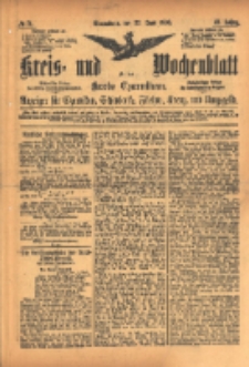 Kreis- und Wochenblatt f&uuml;r den Kreis Czarnikau: Anzeiger f&uuml;r Czarnikau, Sch&ouml;nlanke, Filehne, Kreuz, und Umgegend. 1895.06.22 Jg.43 Nr71