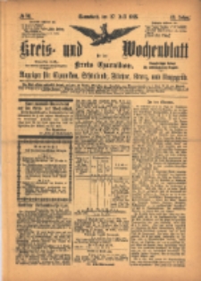 Kreis- und Wochenblatt f&uuml;r den Kreis Czarnikau: Anzeiger f&uuml;r Czarnikau, Sch&ouml;nlanke, Filehne, Kreuz, und Umgegend. 1895.07.27 Jg.43 Nr86