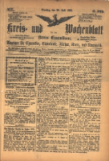 Kreis- und Wochenblatt f&uuml;r den Kreis Czarnikau: Anzeiger f&uuml;r Czarnikau, Sch&ouml;nlanke, Filehne, Kreuz, und Umgegend. 1895.07.30 Jg.43 Nr87