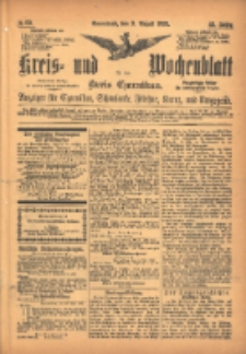 Kreis- und Wochenblatt f&uuml;r den Kreis Czarnikau: Anzeiger f&uuml;r Czarnikau, Sch&ouml;nlanke, Filehne, Kreuz, und Umgegend. 1895.08.03 Jg.43 Nr89