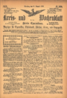 Kreis- und Wochenblatt f&uuml;r den Kreis Czarnikau: Anzeiger f&uuml;r Czarnikau, Sch&ouml;nlanke, Filehne, Kreuz, und Umgegend. 1895.08.06 Jg.43 Nr90
