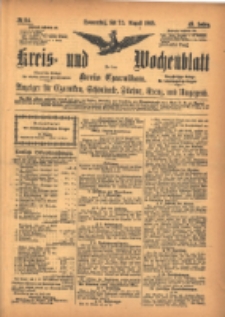 Kreis- und Wochenblatt für den Kreis Czarnikau: Anzeiger für Czarnikau, Schönlanke, Filehne, Kreuz, und Umgegend. 1895.08.15 Jg.43 Nr94