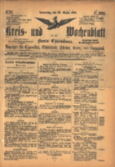 Kreis- und Wochenblatt f&uuml;r den Kreis Czarnikau: Anzeiger f&uuml;r Czarnikau, Sch&ouml;nlanke, Filehne, Kreuz, und Umgegend. 1895.08.29 Jg.43 Nr100