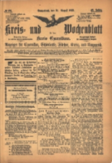 Kreis- und Wochenblatt für den Kreis Czarnikau: Anzeiger für Czarnikau, Schönlanke, Filehne, Kreuz, und Umgegend. 1895.08.31 Jg.43 Nr101