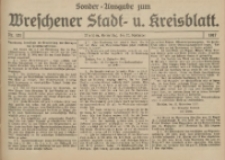 Wreschener Stadt und Kreisblatt: amtlicher Anzeiger f&uuml;r Wreschen, Miloslaw, Strzalkowo und Umgegend 1917.09.20 Nr121 Sonder Ausgabe