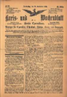 Kreis- und Wochenblatt für den Kreis Czarnikau: Anzeiger für Czarnikau, Schönlanke, Filehne, Kreuz, und Umgegend. 1895.09.19 Jg.43 Nr109
