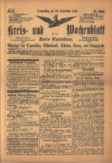 Kreis- und Wochenblatt f&uuml;r den Kreis Czarnikau: Anzeiger f&uuml;r Czarnikau, Sch&ouml;nlanke, Filehne, Kreuz, und Umgegend. 1895.09.26 Jg.43 Nr112