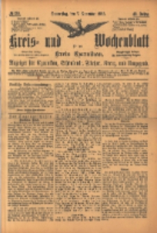 Kreis- und Wochenblatt f&uuml;r den Kreis Czarnikau: Anzeiger f&uuml;r Czarnikau, Sch&ouml;nlanke, Filehne, Kreuz, und Umgegend. 1895.11.07 Jg.43 Nr130