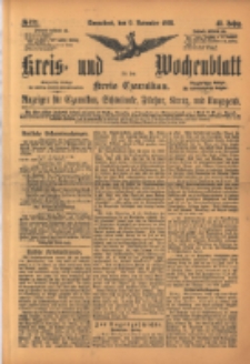 Kreis- und Wochenblatt f&uuml;r den Kreis Czarnikau: Anzeiger f&uuml;r Czarnikau, Sch&ouml;nlanke, Filehne, Kreuz, und Umgegend. 1895.11.09 Jg.43 Nr131