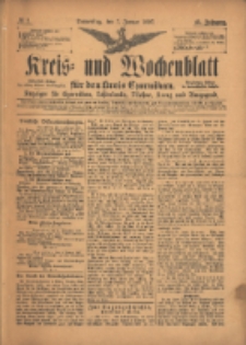 Kreis- und Wochenblatt f&uuml;r den Kreis Czarnikau: Anzeiger f&uuml;r Czarnikau, Sch&ouml;nlanke, Filehne, Kreuz, und Umgegend. 1897.01.07 Jg.45 Nr2