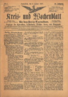 Kreis- und Wochenblatt f&uuml;r den Kreis Czarnikau: Anzeiger f&uuml;r Czarnikau, Sch&ouml;nlanke, Filehne, Kreuz, und Umgegend. 1897.01.09 Jg.45 Nr3