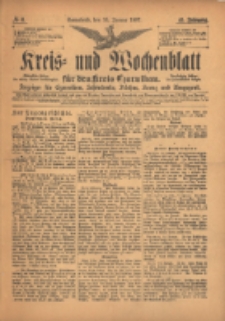 Kreis- und Wochenblatt f&uuml;r den Kreis Czarnikau: Anzeiger f&uuml;r Czarnikau, Sch&ouml;nlanke, Filehne, Kreuz, und Umgegend. 1897.01.16 Jg.45 Nr6